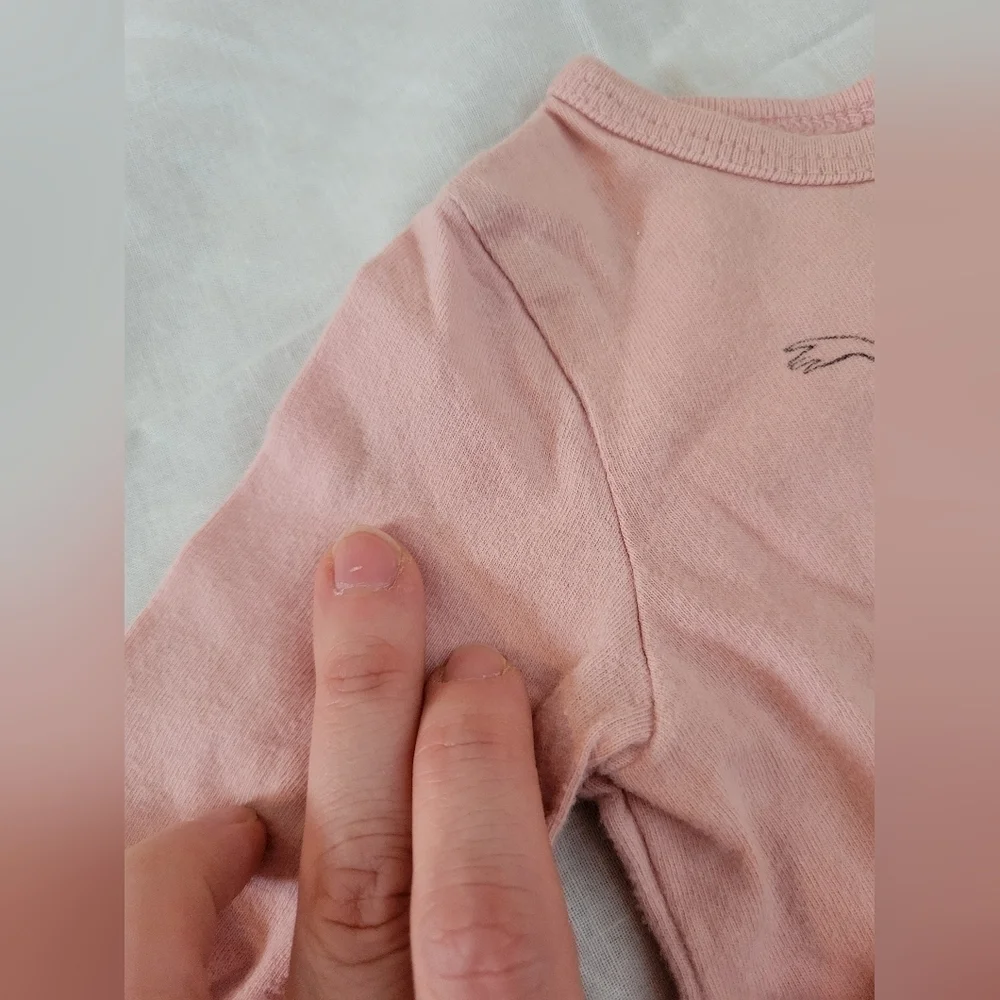 Carters pink ruffle bottom ballerina long sleeve shirt 9m